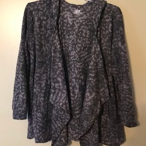 Cuddl Duds Soft Fleece Hooded Cardigan Sweater